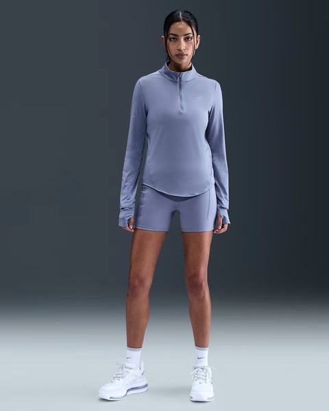 Nike Womens High-Waisted 4'' Tight Run Shorts with Pockets (World Indigo)