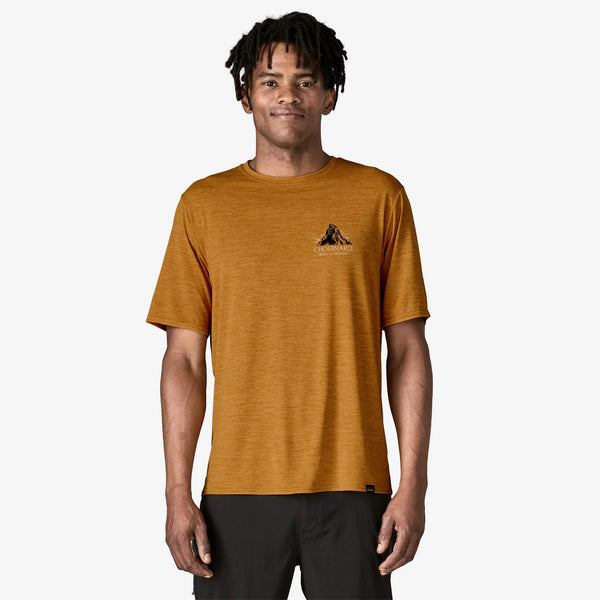 Patagonia Mens Cap Cool Daily Graphic Shirt (Chouinard Crest: Talon Gold X-Dye)