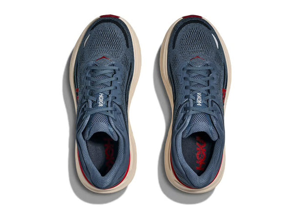 Hoka Mens Bondi 9 (2E) (Thunder Cloud/Vermillion)