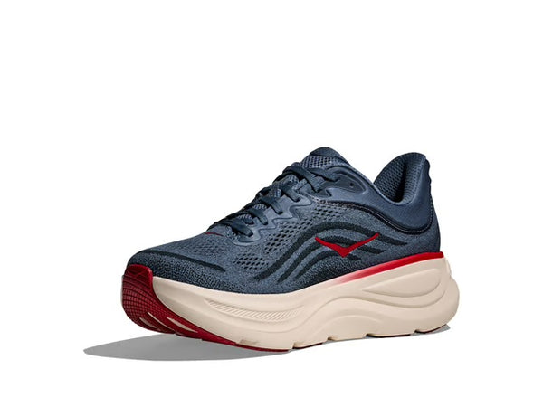 Hoka Mens Bondi 9 (2E) (Thunder Cloud/Vermillion)
