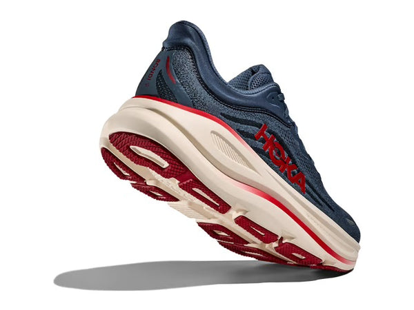 Hoka Mens Bondi 9 (2E) (Thunder Cloud/Vermillion)
