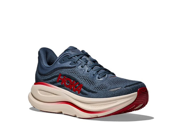 Hoka Mens Bondi 9 (2E) (Thunder Cloud/Vermillion)
