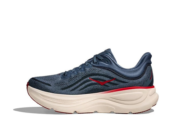 Hoka Mens Bondi 9 (2E) (Thunder Cloud/Vermillion)