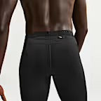 Nike Mens Stride Dri-FIT 1/2-Length Running Tights (Black)