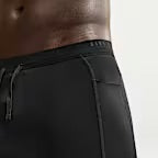 Nike Mens Stride Dri-FIT 1/2-Length Running Tights (Black)