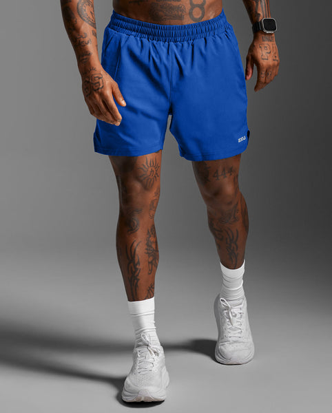 2XU Mens Aero 5" Run Short (Surf/Silver Reflective)