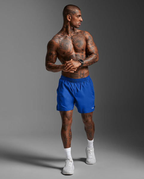 2XU Mens Aero 5" Run Short (Surf/Silver Reflective)