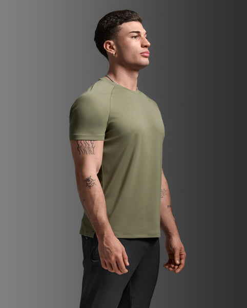 2XU Mens Aero Mesh Tee (Alpine/Black Reflective)