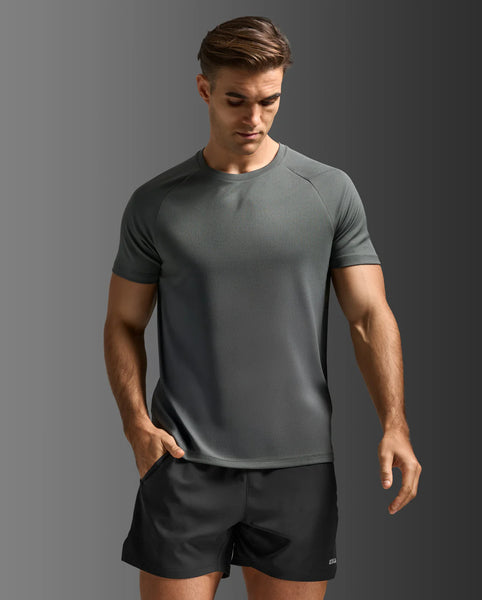 2XU Mens Aero Mesh Tee (Jupiter/Black Reflective)