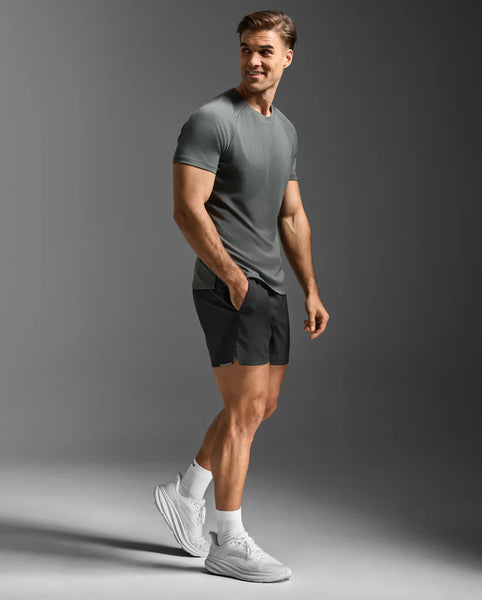 2XU Mens Aero Mesh Tee (Jupiter/Black Reflective)