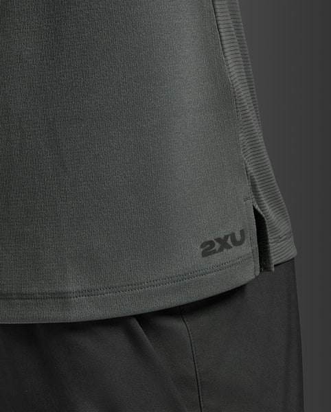 2XU Mens Aero Mesh Tee (Jupiter/Black Reflective)