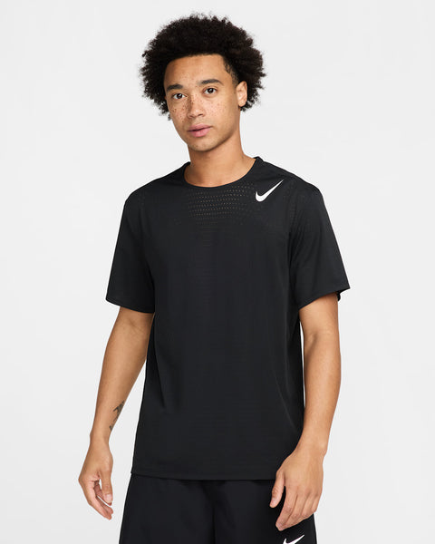 Nike Men's AeroSwift Dri-FIT ADV Short-Sleeve Running Top (Black/Summit White)