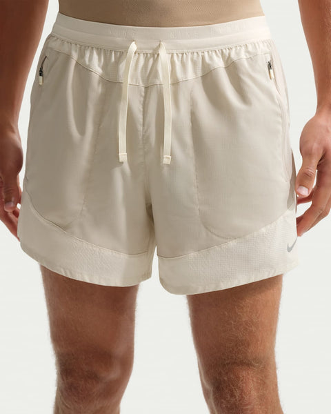 Nike Men's Dri-FIT Brief-Lined 5'' Run Shorts (Cream/Birch/Natural)