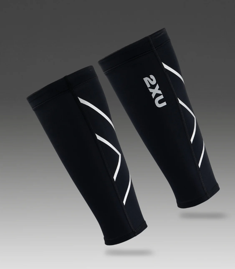 2XU Unisex Light Speed Compression Calf Guards (Black/Black)