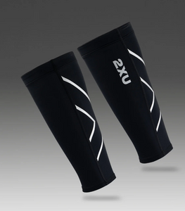 2XU Unisex Light Speed Compression Calf Guards (Black/Black)