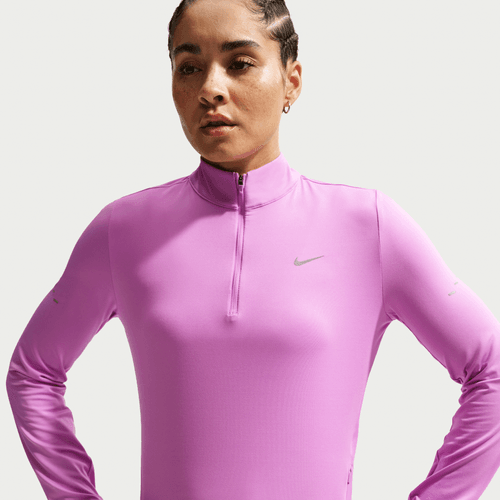 Nike Womens Swift Dri-Fit UV 1/4 Zip Running Top (Light Magenta)