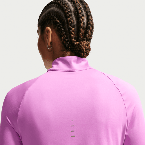Nike Womens Swift Dri-Fit UV 1/4 Zip Running Top (Light Magenta)