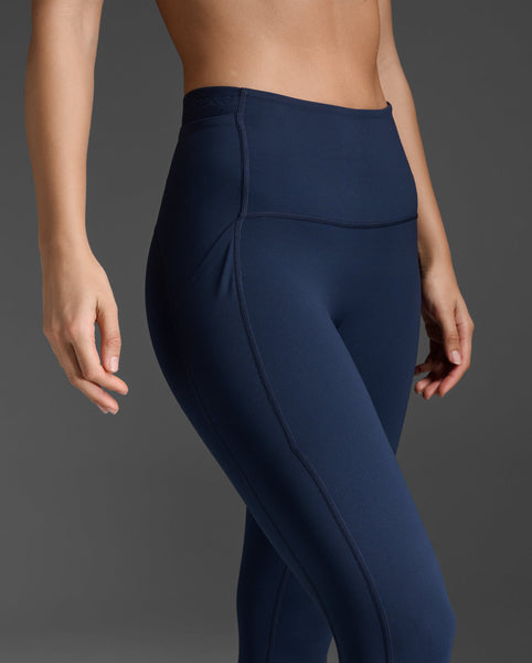2XU Womens Form Stash Hi-Rise Compression Full Length Tight (Midnight/Midnight)