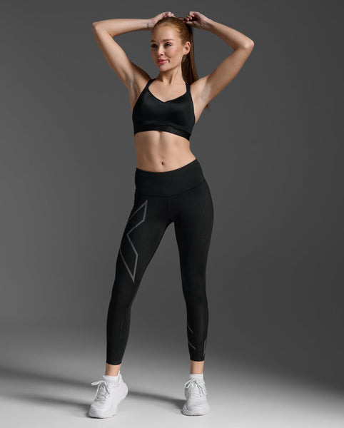 2XU Light Speed High Impact Bra (Black/Silver Reflective)