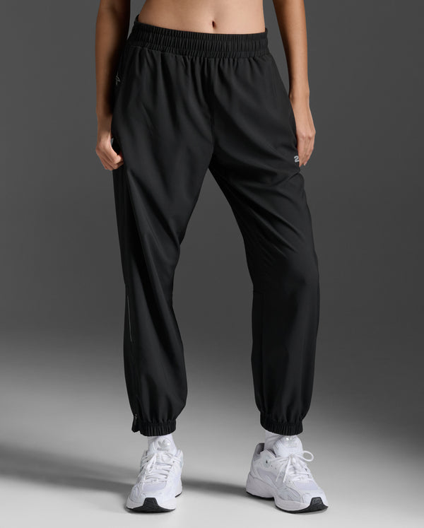 2XU Womens Aero Hi-Rise Woven Jogger Pant (Black Reflective)