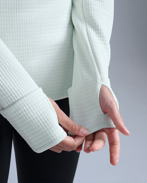2XU Womens Ignition Haptic 1/4 Zip (Mint Dust/Mint Reflective)