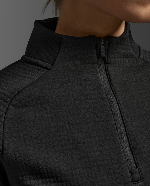 2XU Womens Ignition Haptic 1/4 Zip (Black/Silver Reflective)