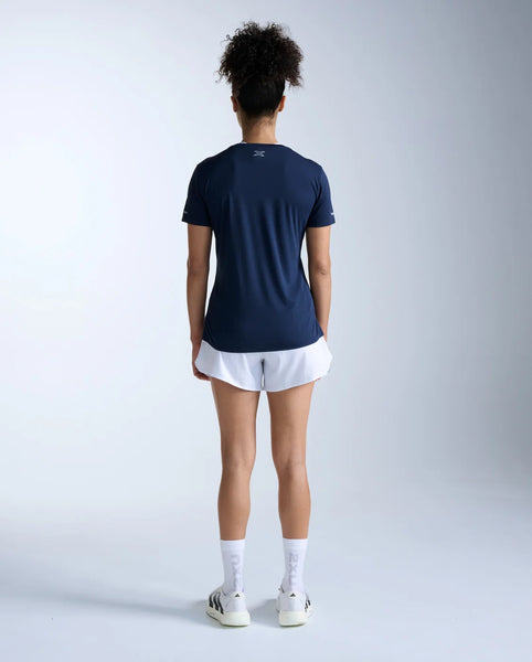 2XU Womens Aero Tee (Midnight/Silver Reflective)