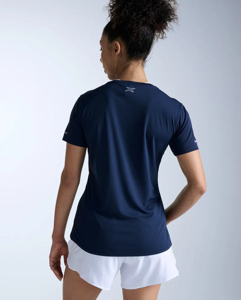 2XU Womens Aero Tee (Midnight/Silver Reflective)