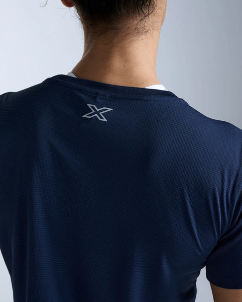 2XU Womens Aero Tee (Midnight/Silver Reflective)