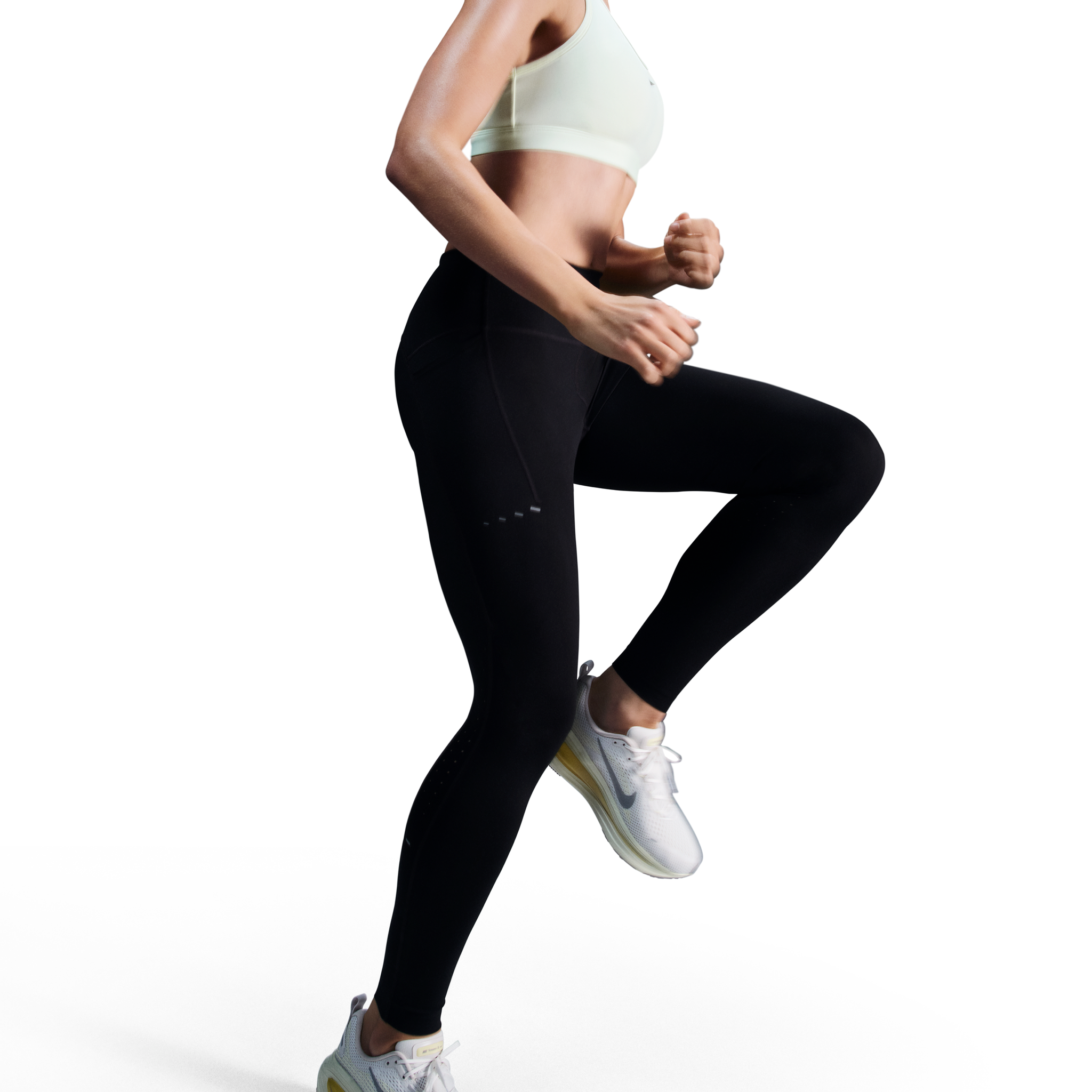 Nike Women's Swift High-Waist 7/8 Running Tight w Pockets (Black)