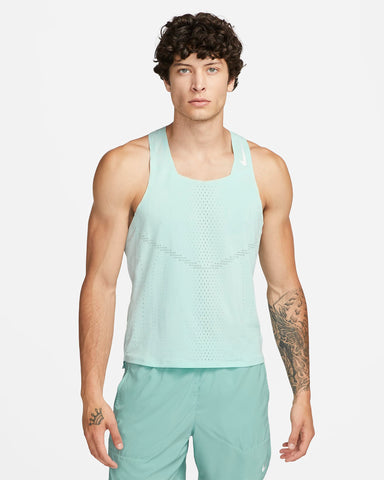 Nike Mens Aeroswift Run Singlet (Jade Ice/White)