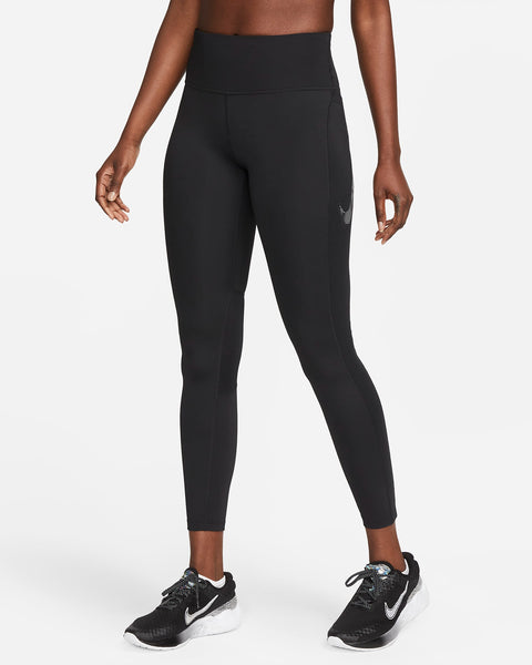 Nike Womens Mid-rise 7/8 Fast tight with Pockets (Black)