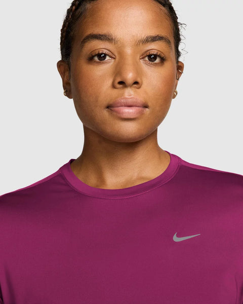Nike Womens Swift Dri-Fit Short Sleeve Run Tee (True Berry & Reflective Silver)
