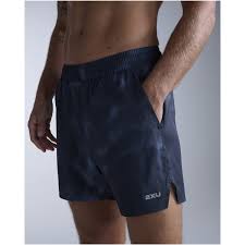 2XU Mens Aero 5" Run Short (Midnight Marble/Silver Reflective)