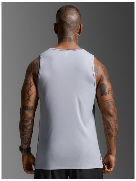 2XU Mens Aero Mesh Tank (Weathervane Marble/Marble Reflective)