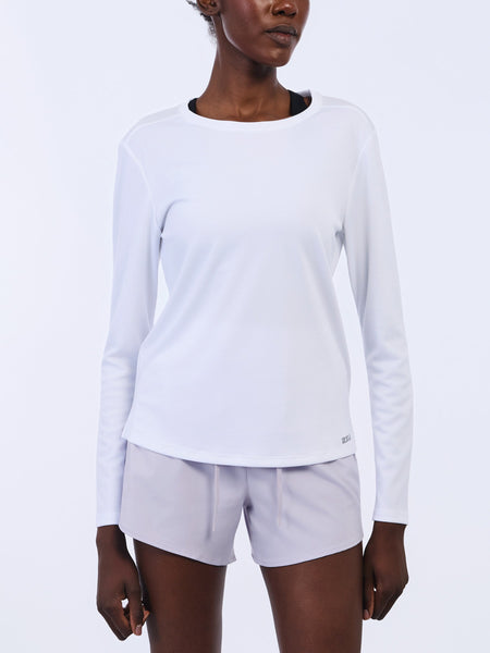 2XU Womens Aero Mesh L/S (White/Silver Reflective)