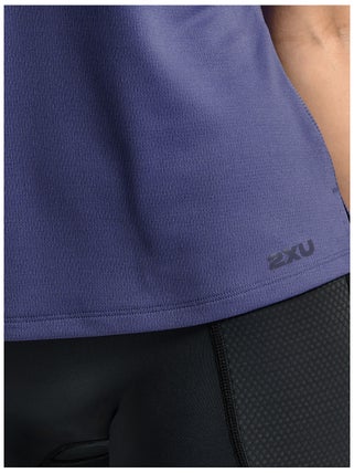 2XU Womens Aero Mesh Tee (Future Dusk/ Future Dusk Reflective)
