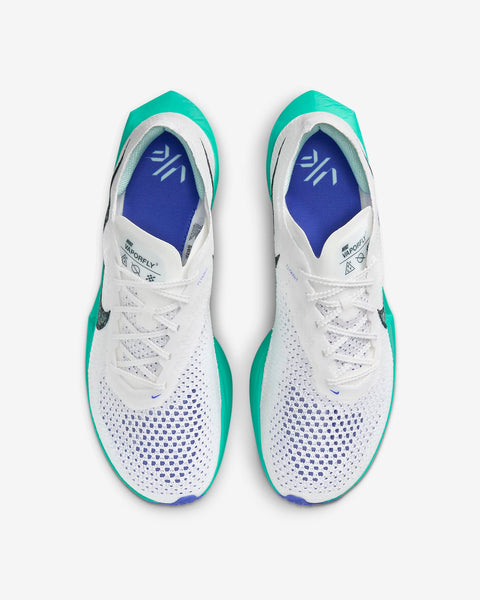 Nike Mens Zoom X Vaporfly Next % 3 (White/Jade Ice/Clear Jade/Deep Jungle)