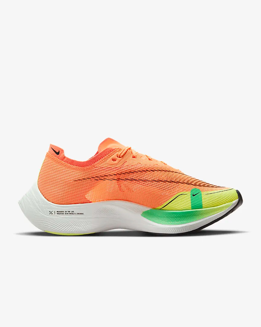 Nike Womens Zoom X Vaporfly Next % 2  (Peach Cream/Green Shock/Barely Green/Black)