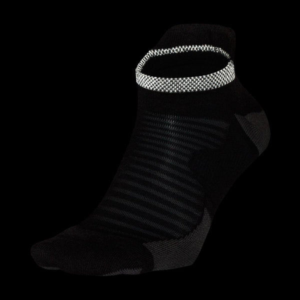 Nike Spark Unisex No Show Cushioned Run Sock (Black/Reflective)