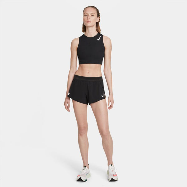 Nike W Aeroswift Cropped Running Singlet (Black)