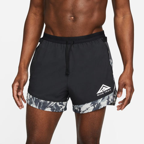 Nike Mens Dri-FIT Flex Stride Trail Running Shorts (Black/White)