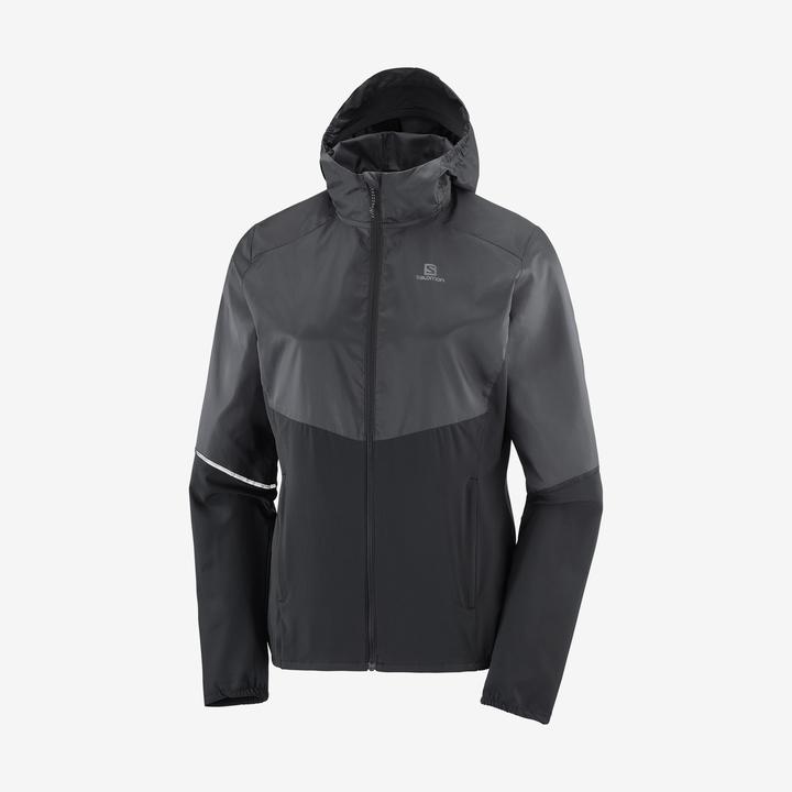 Salomon Womens Agile FZ Hoodie (Black)1