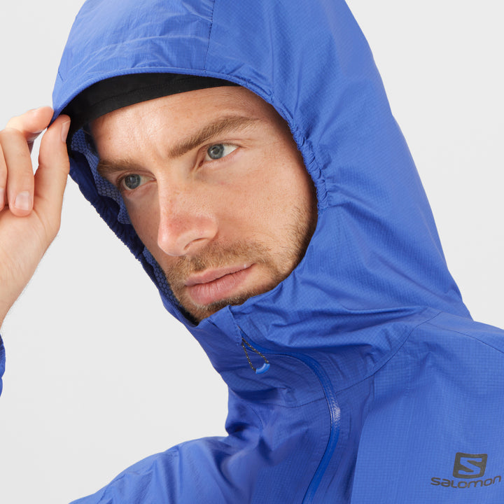 Salomon M Bonatti Water Proof Jacket Nautical Blue The Happy Runner