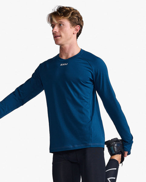 2XU M Ignition L/S Base Layer (Moonlight/Silver Reflective)