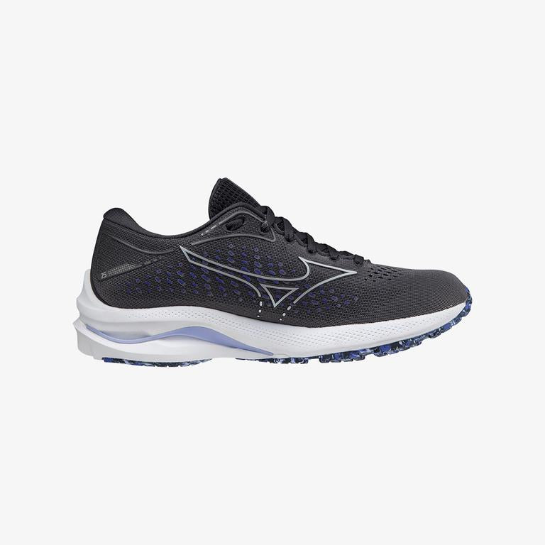 Mizuno W Wave Rider 25 (Blackened Pearl/Violet Glow)