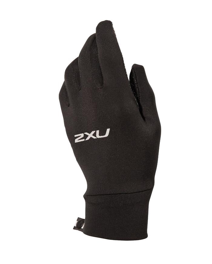 2XU Unisex Run Glove (Black/Silver)