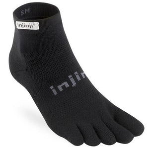 Injinji RUN 2.0 Original Weight Mini-Crew (Black)